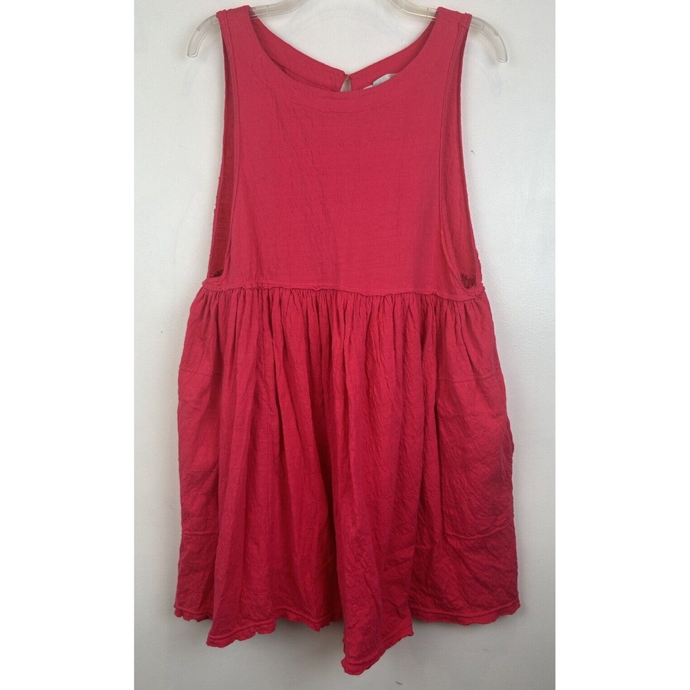 Free People FP Beach Womans Dress XS Pocket Swim Cover Up Flowy Hot Pink Fairy